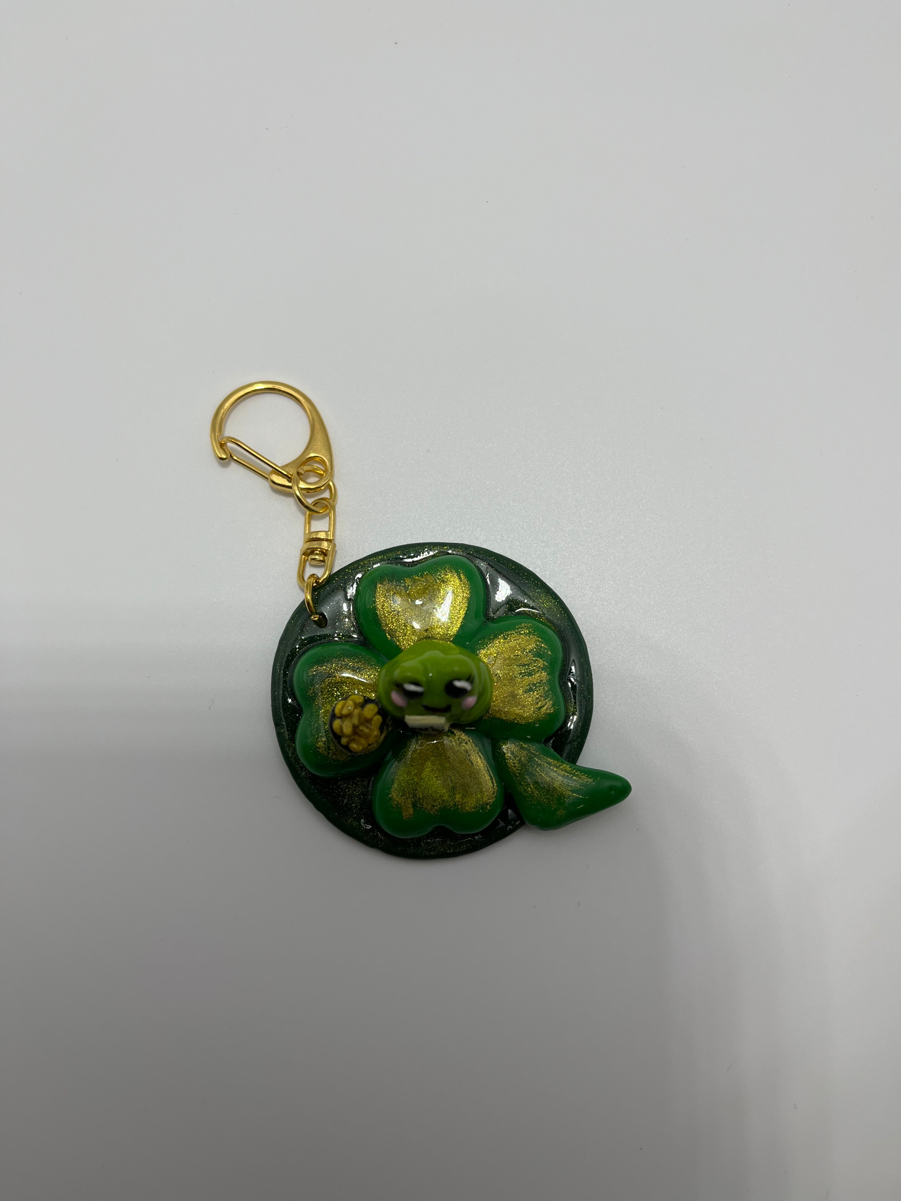 Cloverleaf Toad Charm (With Keychain)