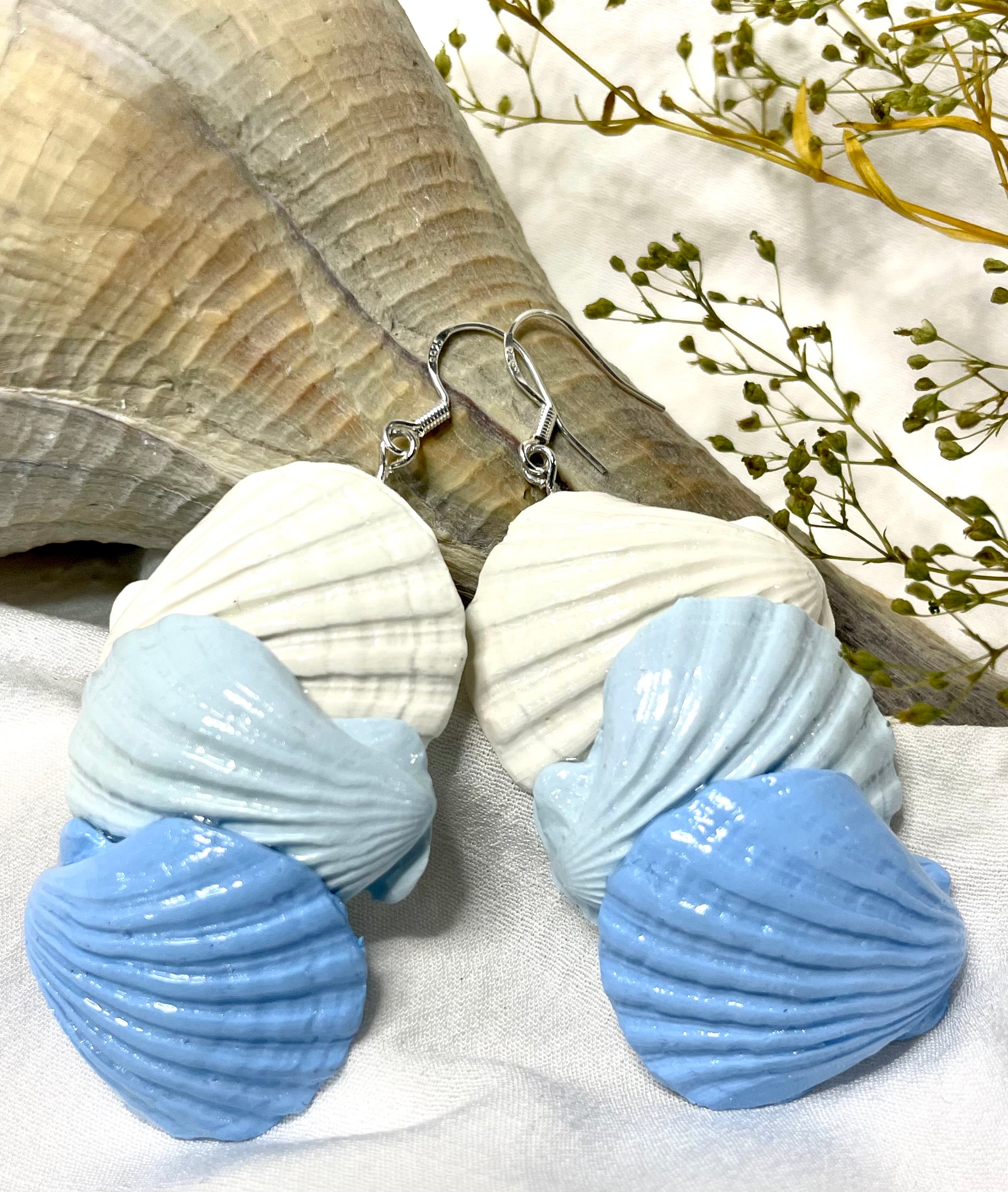 Triple scallop shell
