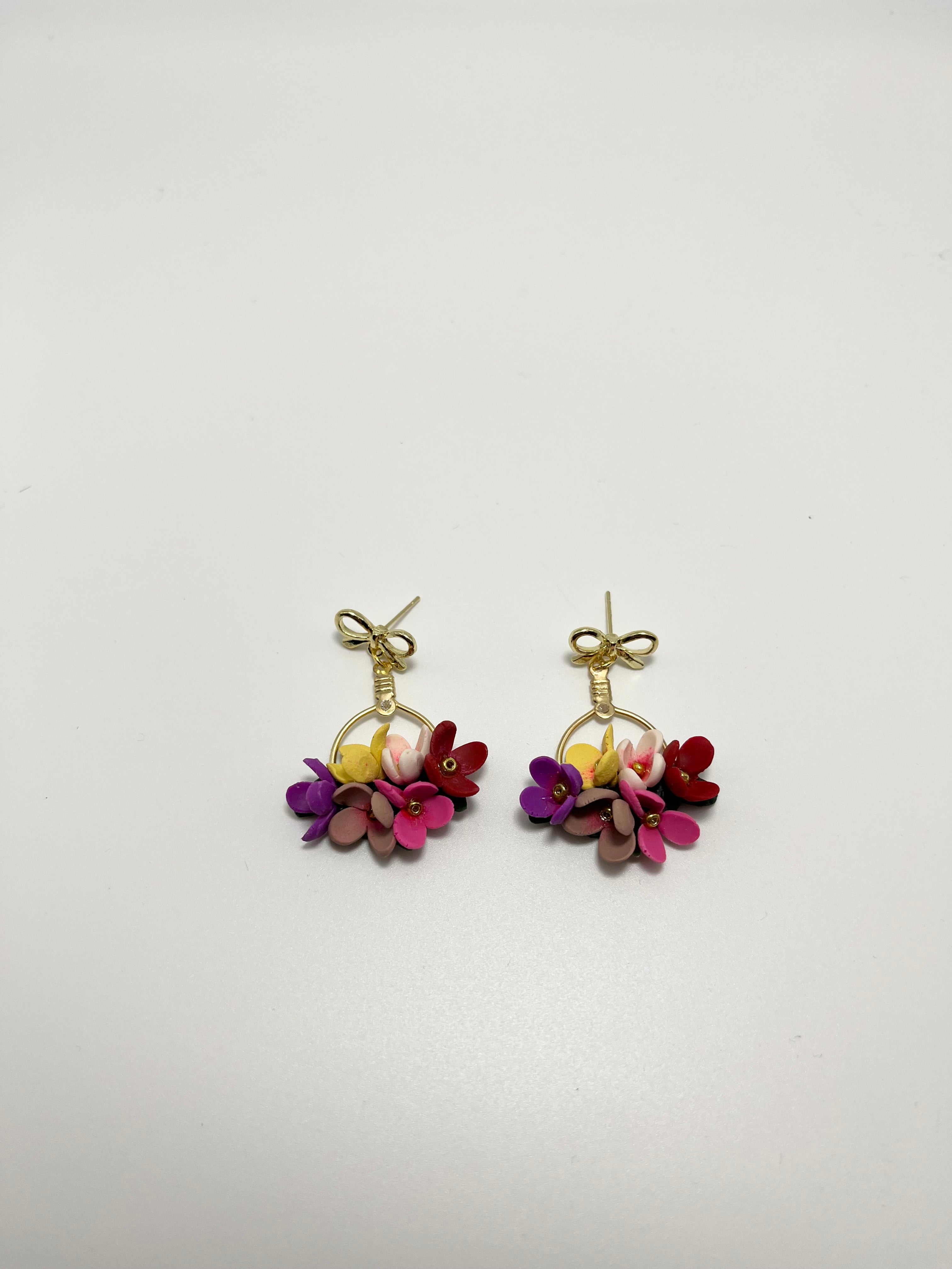 Multi Colored Flower Earrings