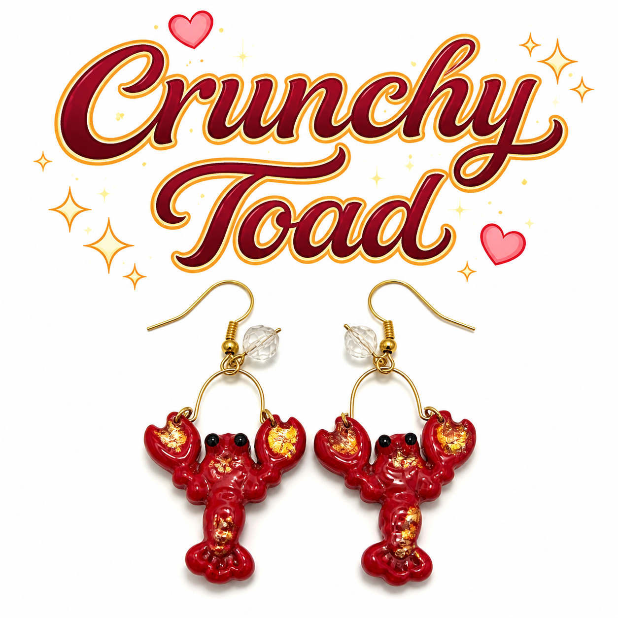 Lobster Earrings (Gold Color)