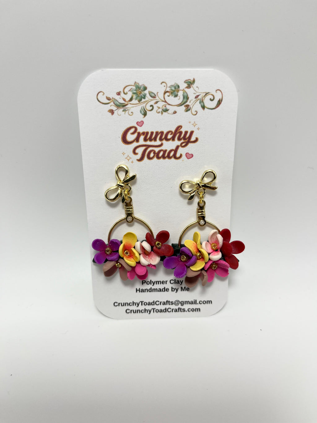Multi Colored Flower Earrings