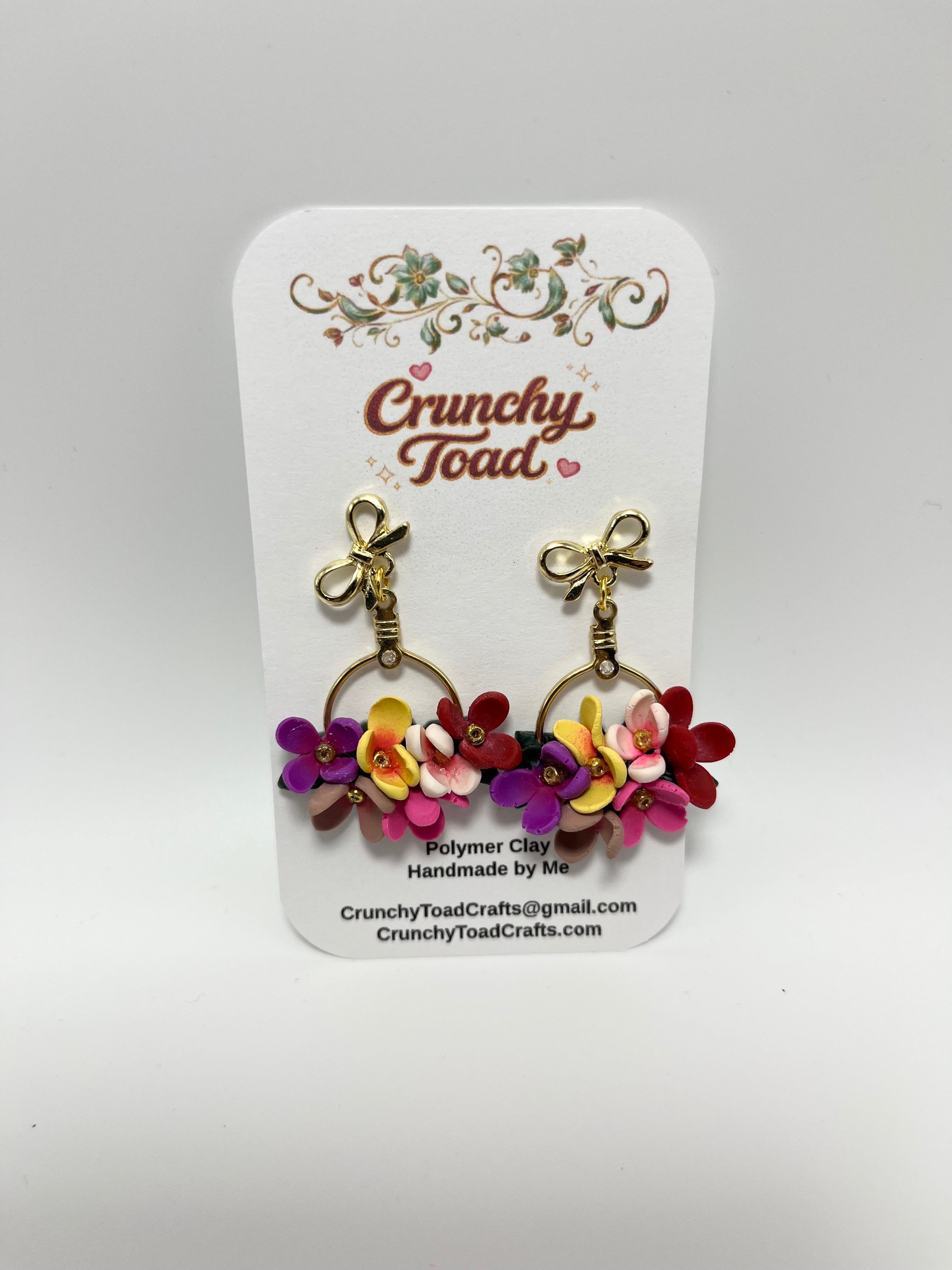 Multi Colored Flower Earrings