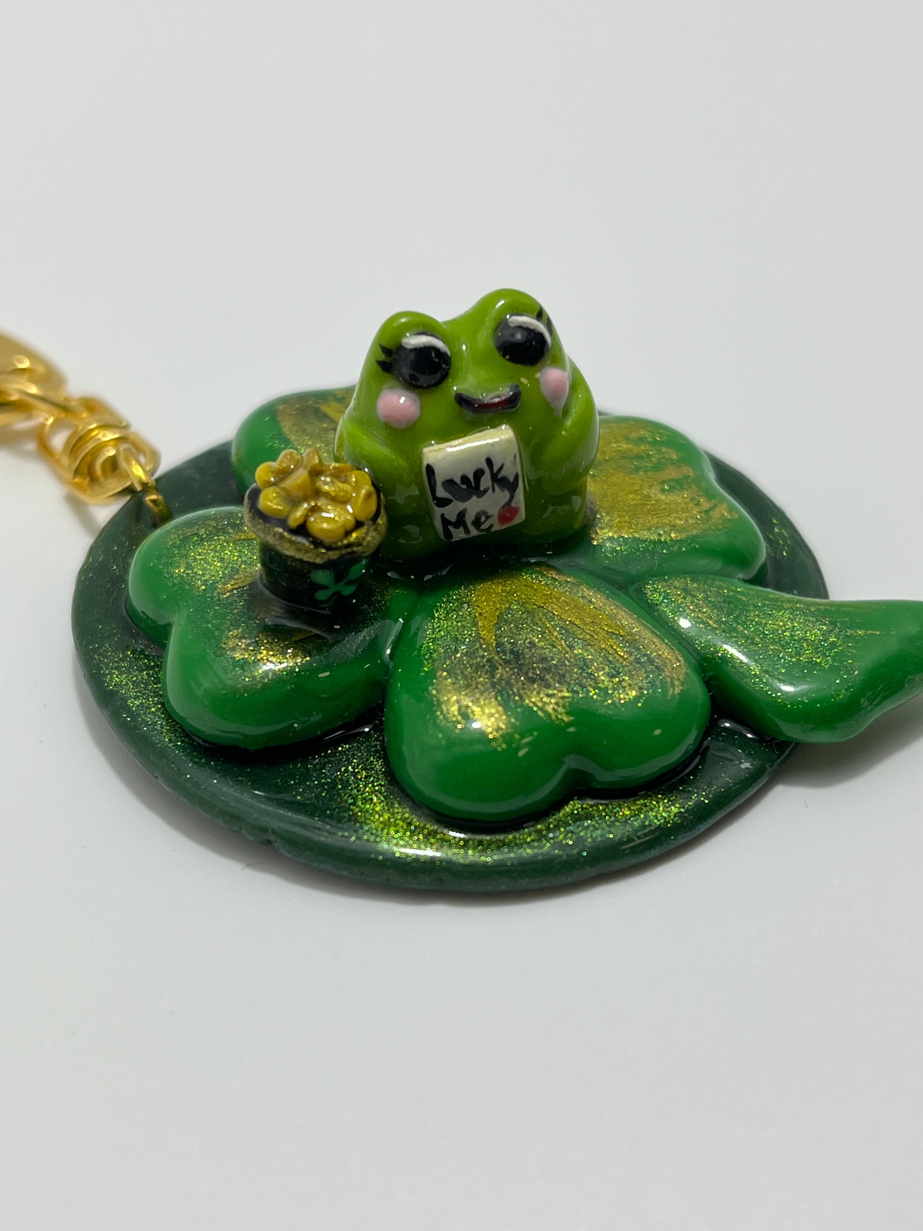 Cloverleaf Toad Charm (With Keychain)