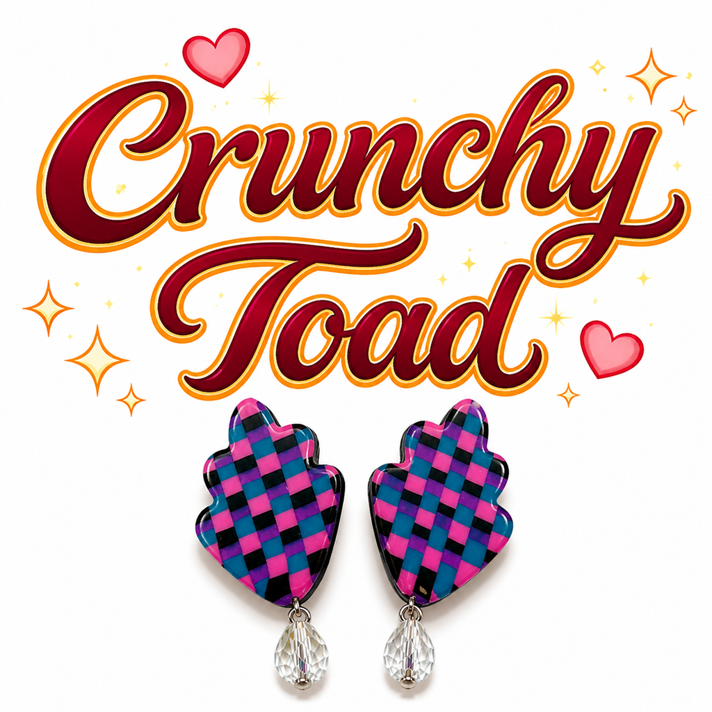 Checkered Earrings (Pink/Blue/Black)