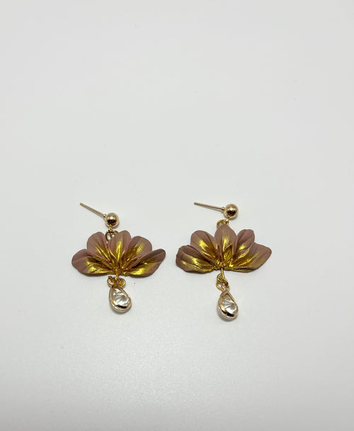 Brown Flower Earrings