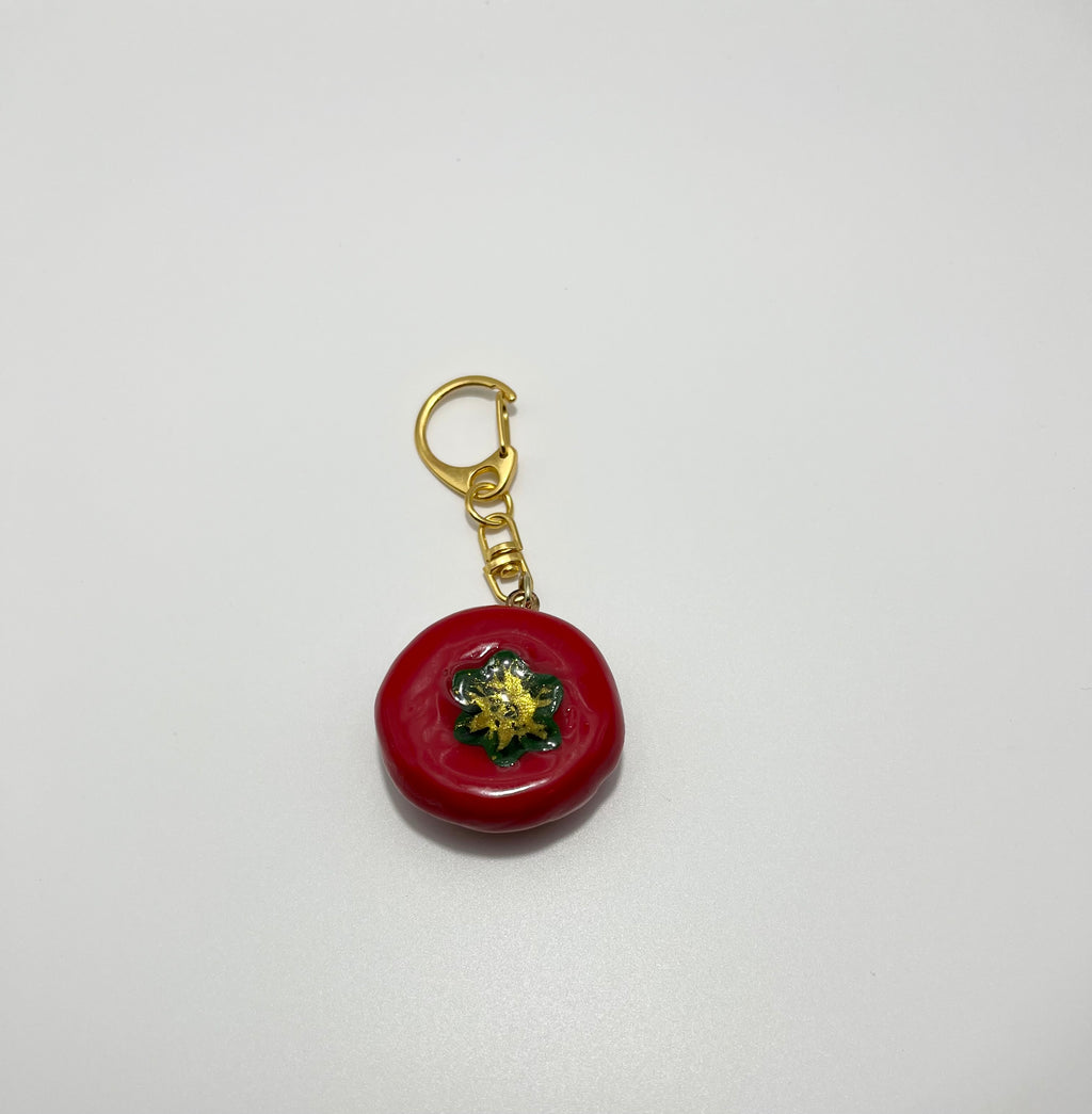 Worry Stone - Tomato (With Keychain)