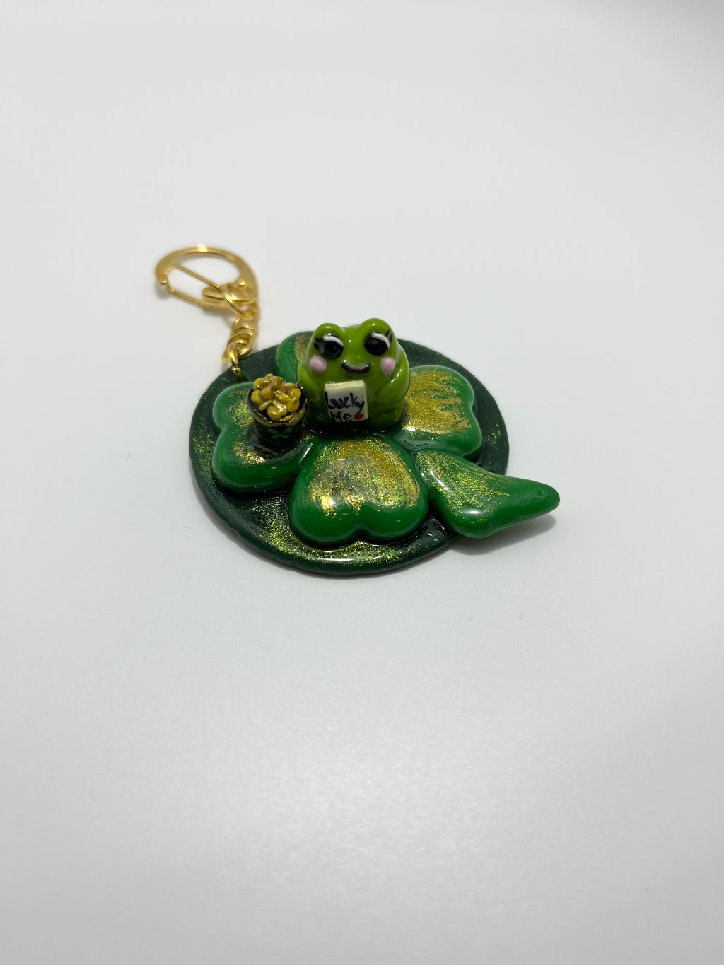 Cloverleaf Toad Charm (With Keychain)
