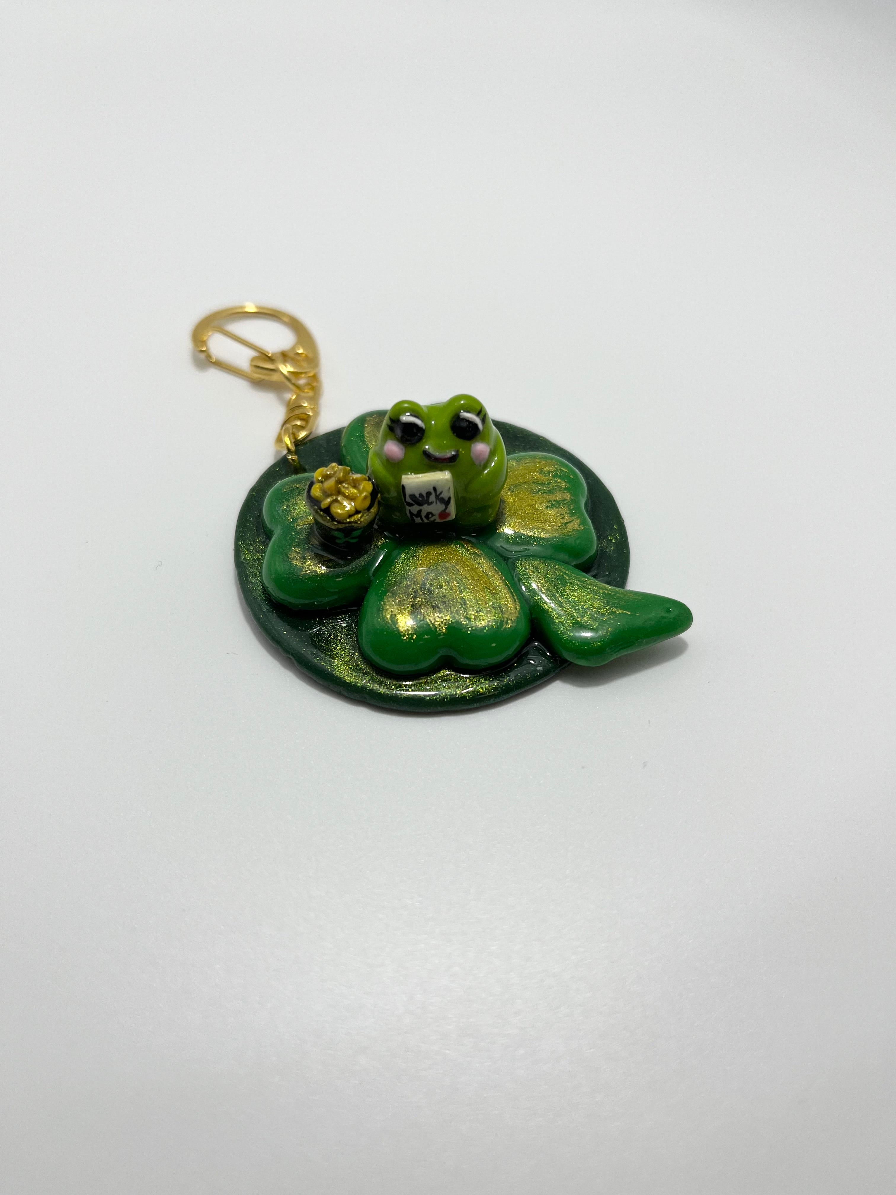 Cloverleaf Toad Charm (With Keychain)