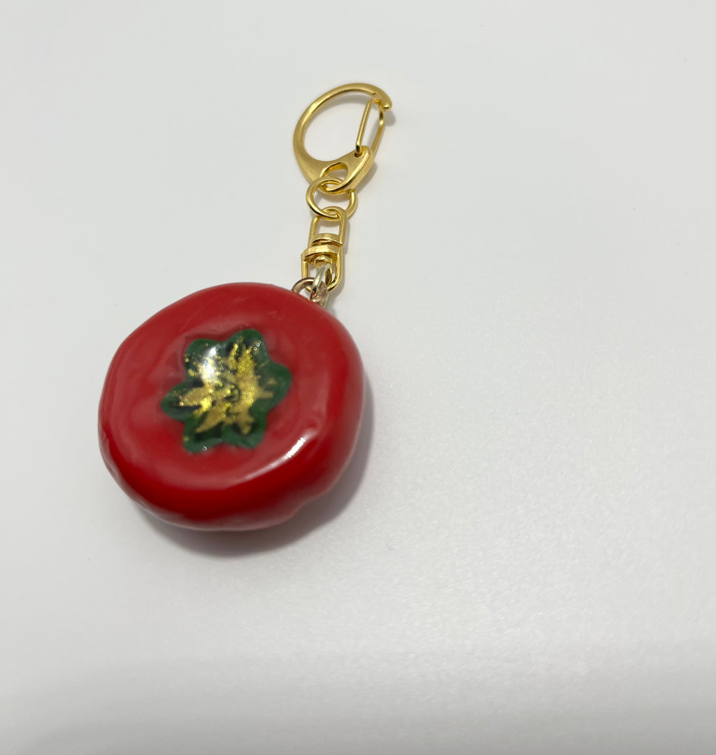 Worry Stone - Tomato (With Keychain)