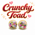Donut Earrings (White W/Sprinkles)