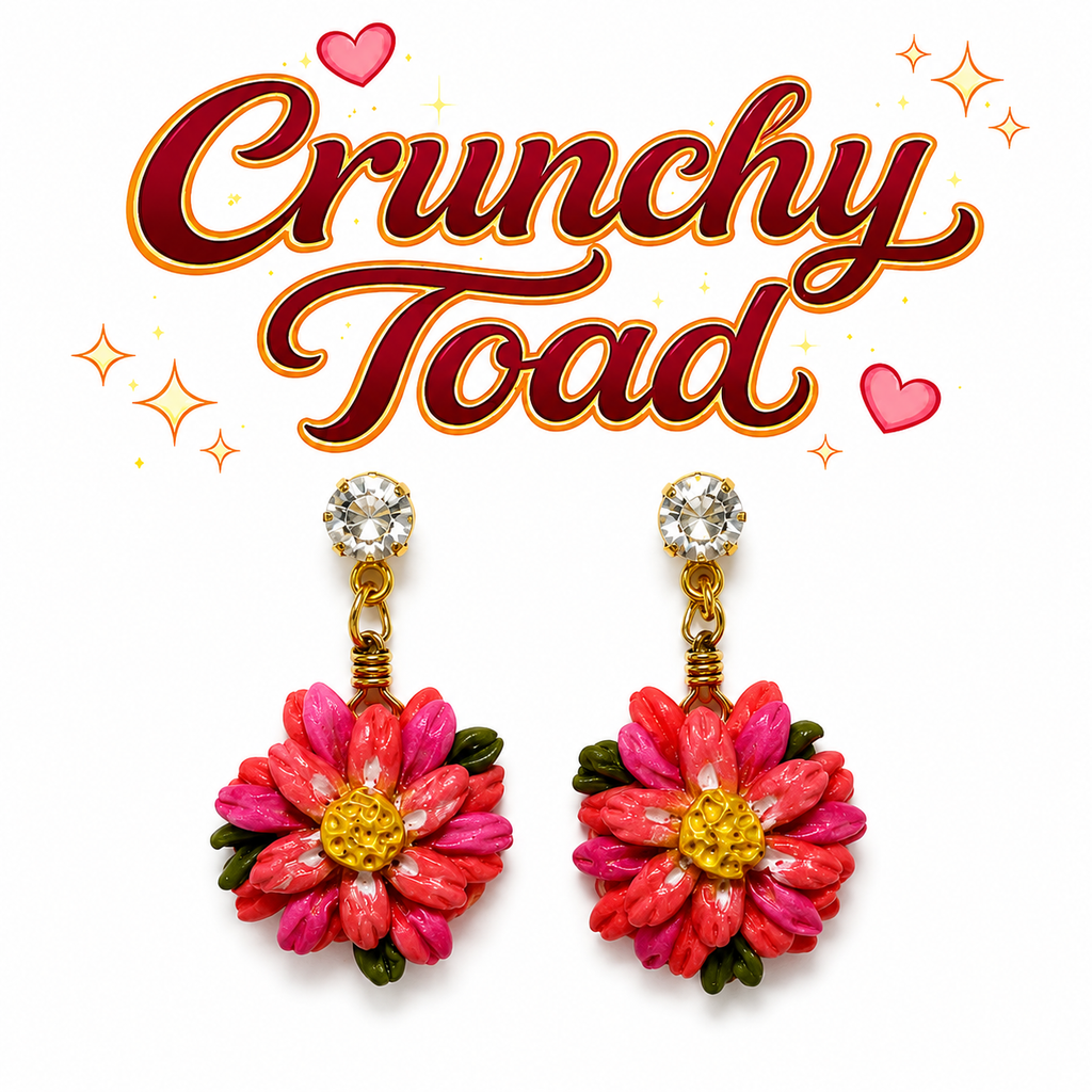Multi Colored Flower Earrings