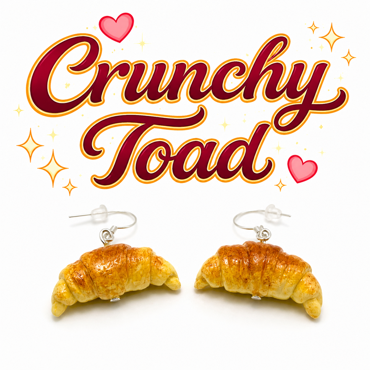 Croissant Earrings (Polymer Clay)