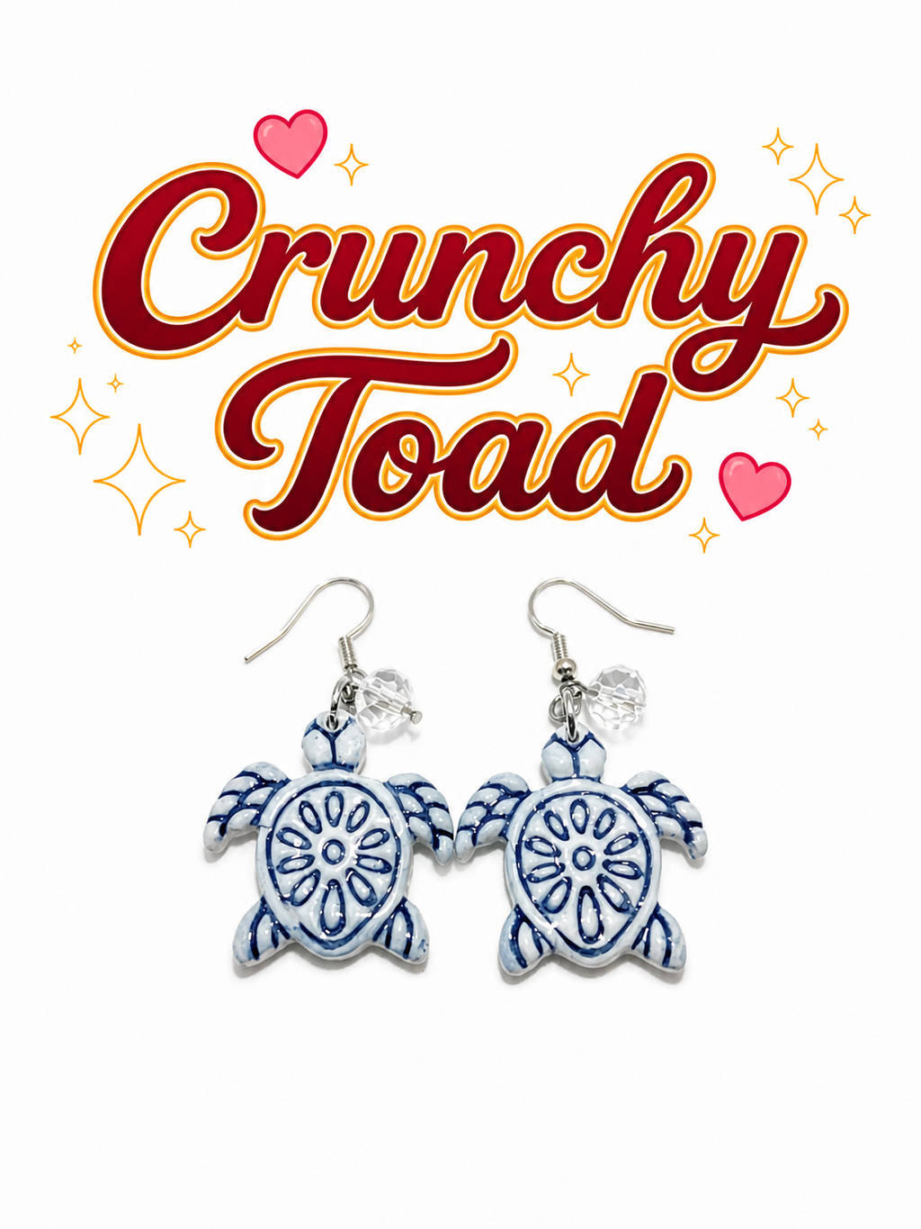 Turtle Earrings (Blue)