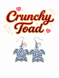 Turtle Earrings (Blue)