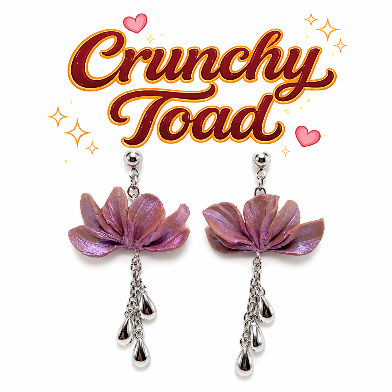 Pink Flower Earrings