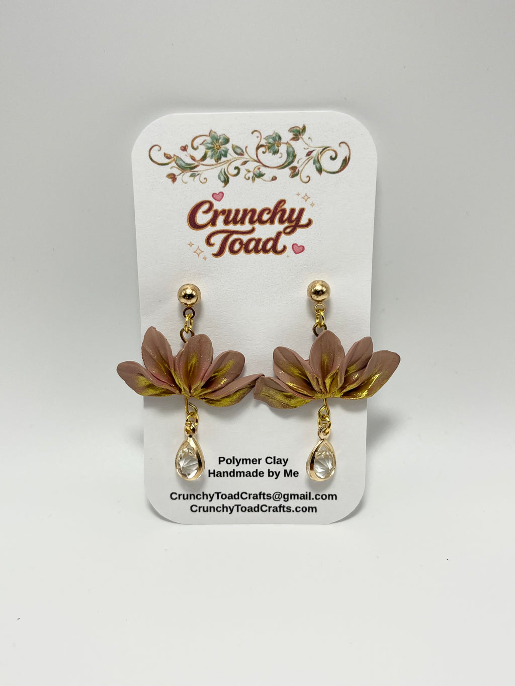 Brown Flower Earrings