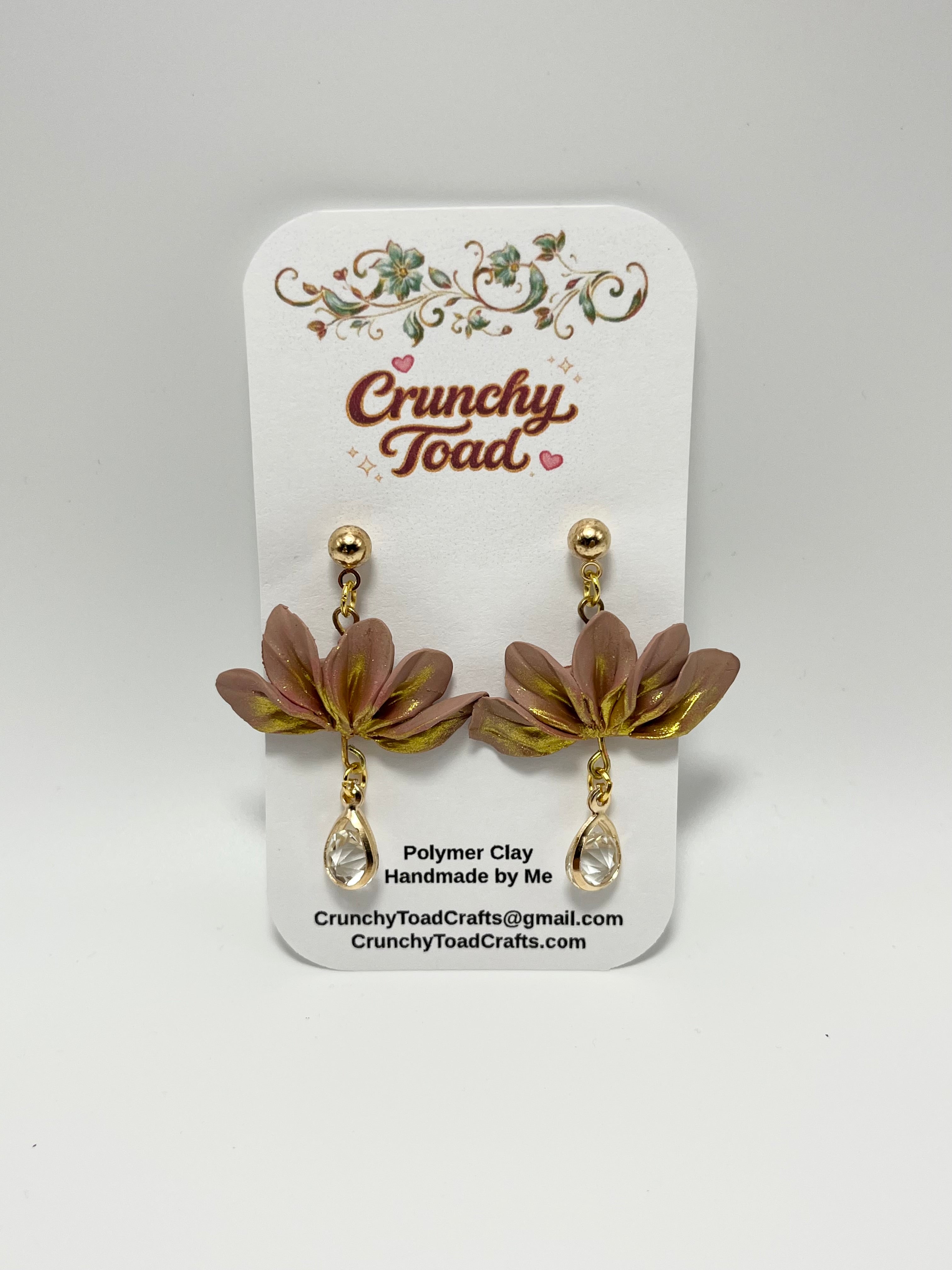 Brown Flower Earrings