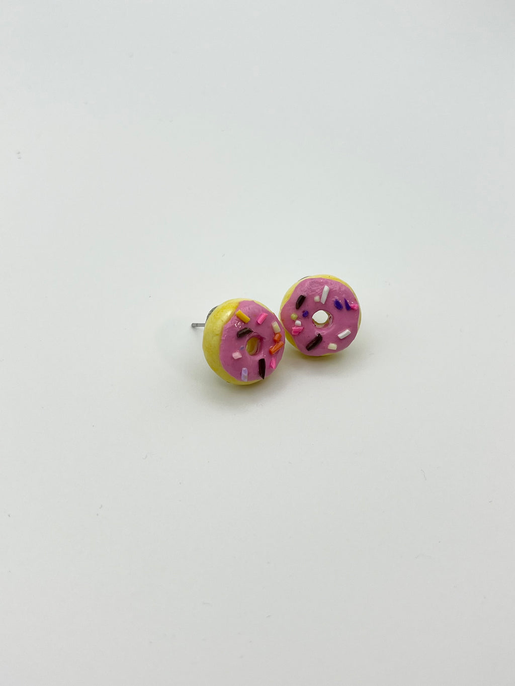 Donut Earrings (Pink W/Sprinkles)