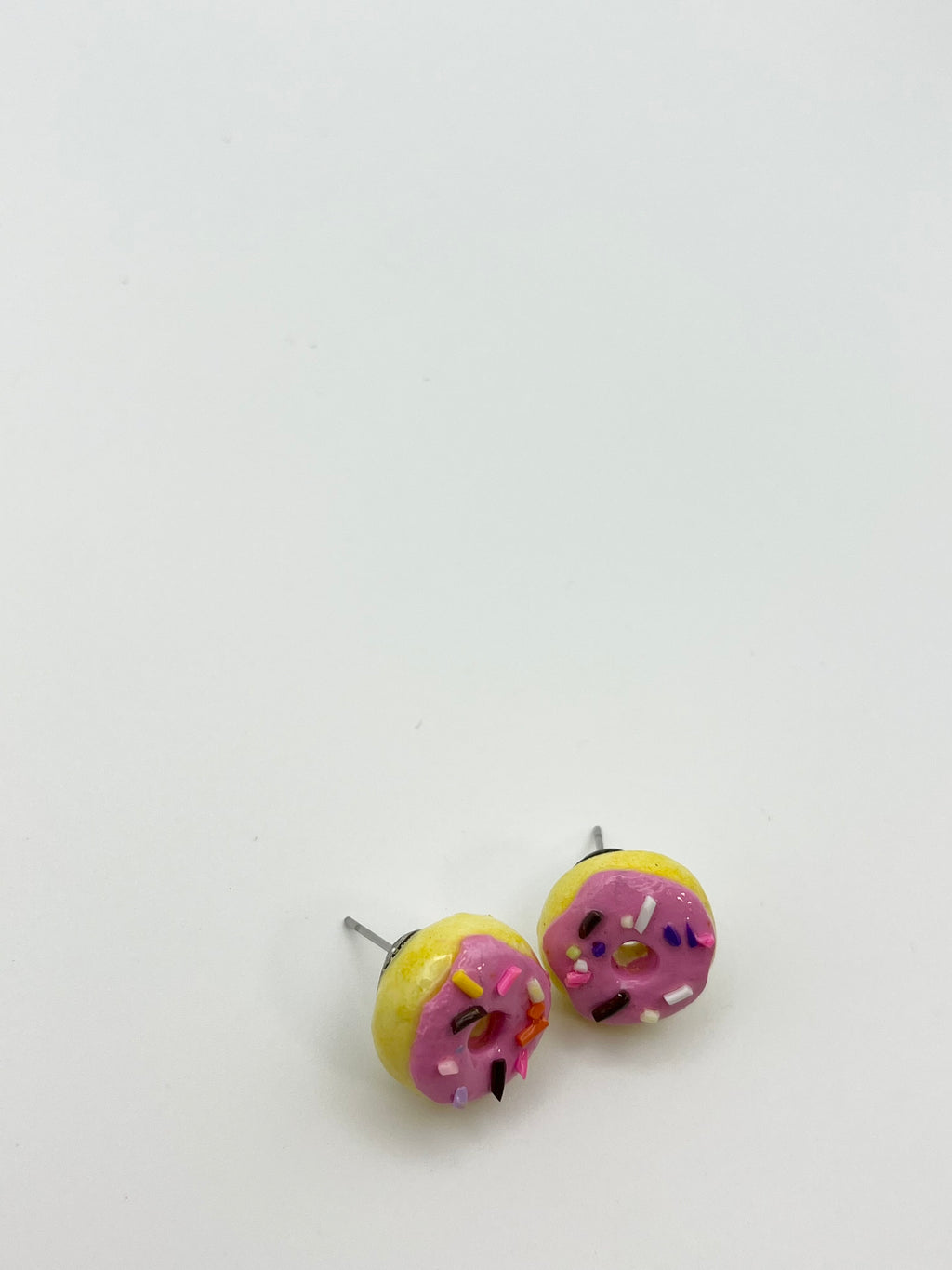 Donut Earrings (Pink W/Sprinkles)