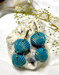 Scallop Shell Earrings (Teal)