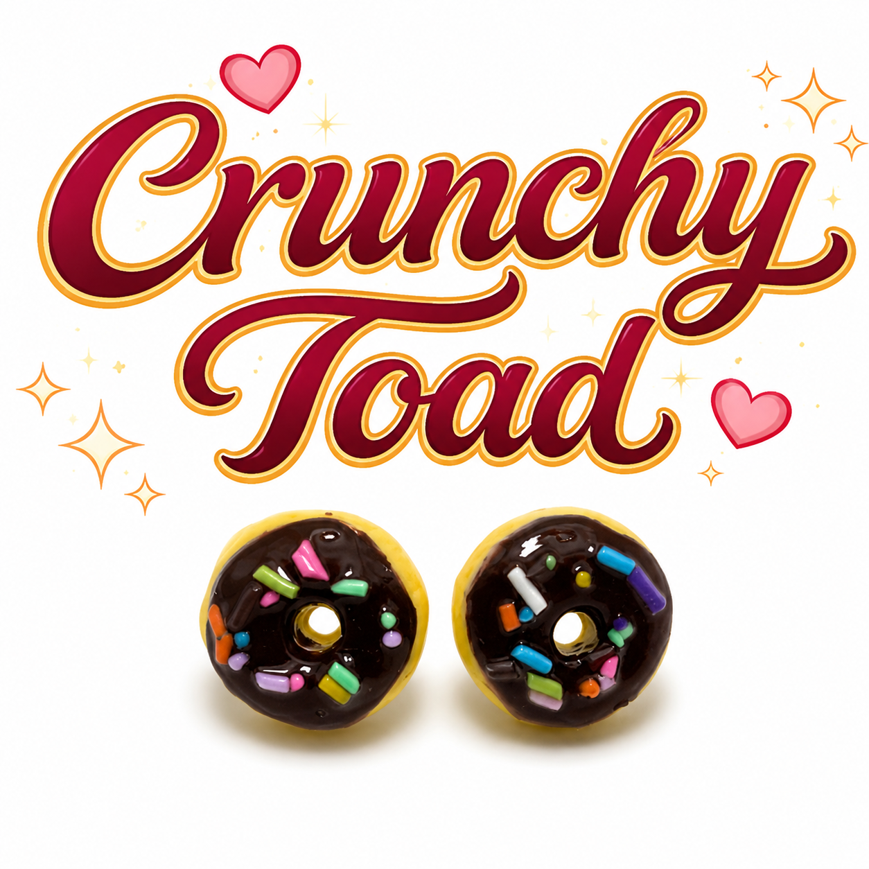 Donut Earrings (Chocolate W/Sprinkles)