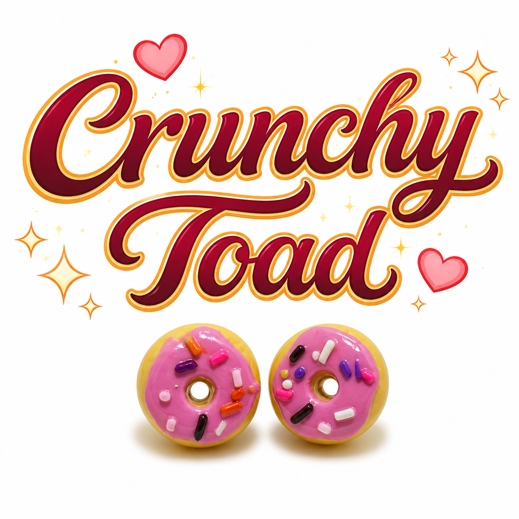 Donut Earrings (Pink W/Sprinkles)