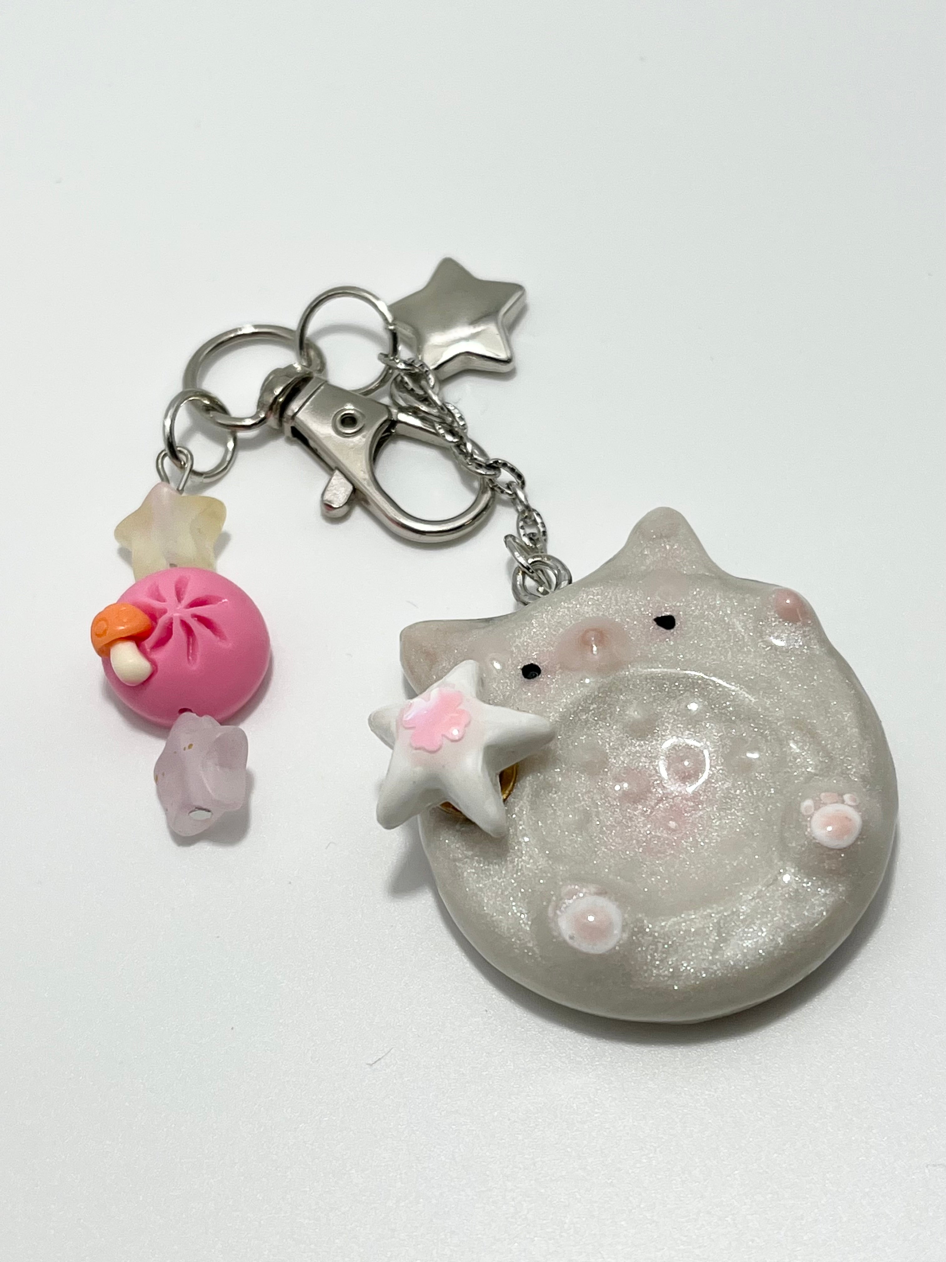 Cat Worry Stone (Fidget/Charm/Keychain)