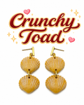 Scallop Shell Earrings (Mustard)