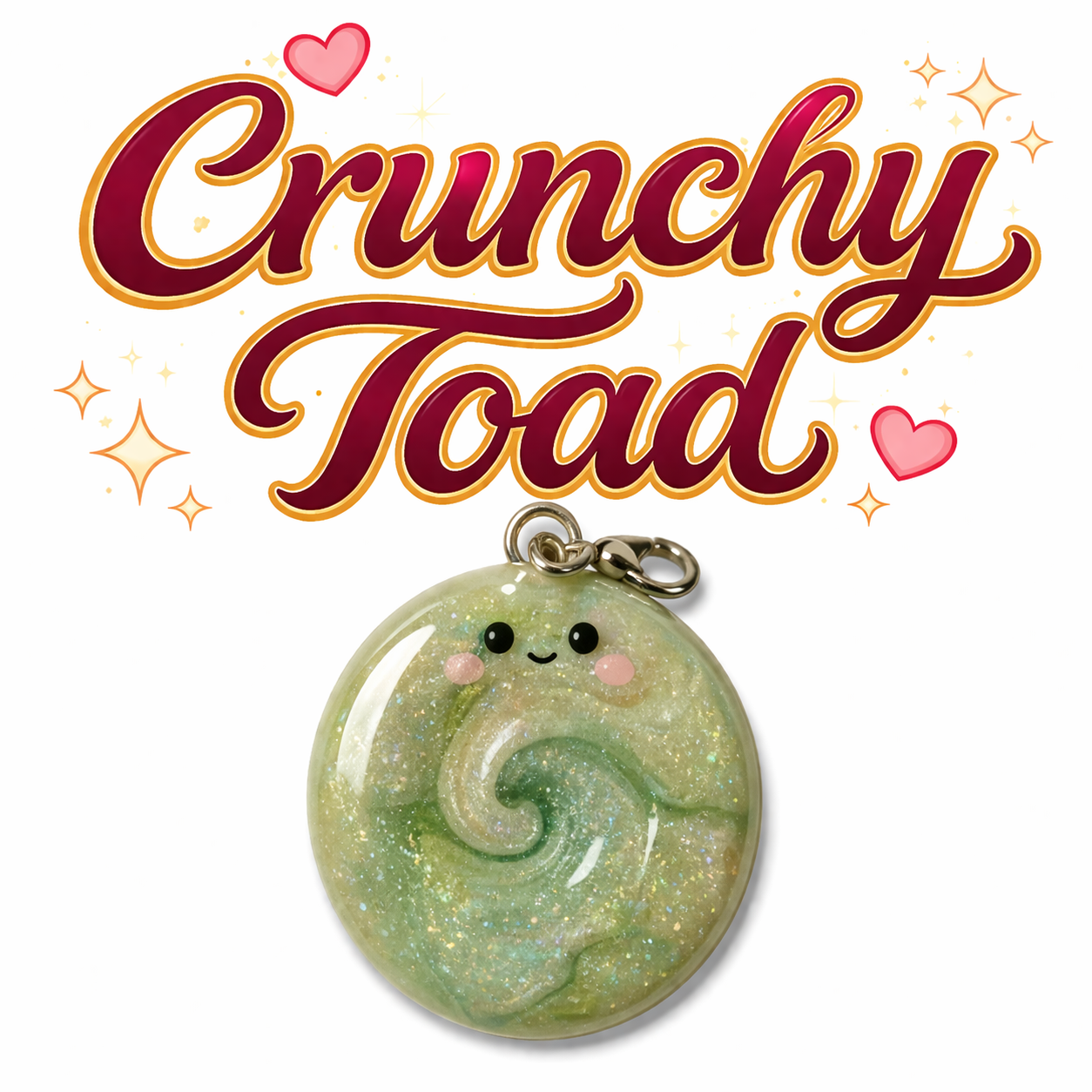 Worry Stone - Smiley Swirls (With Keychain)