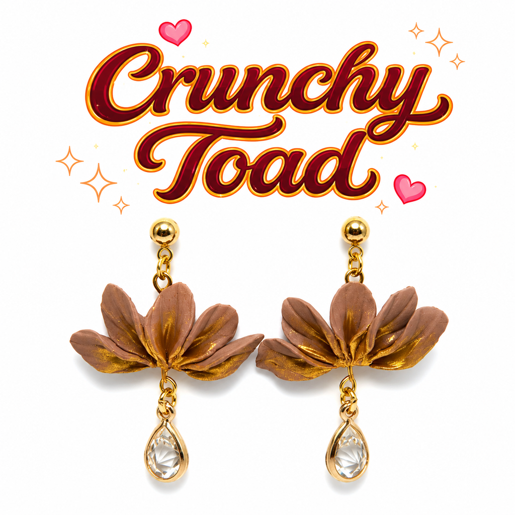 Brown Flower Earrings