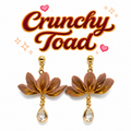 Brown Flower Earrings