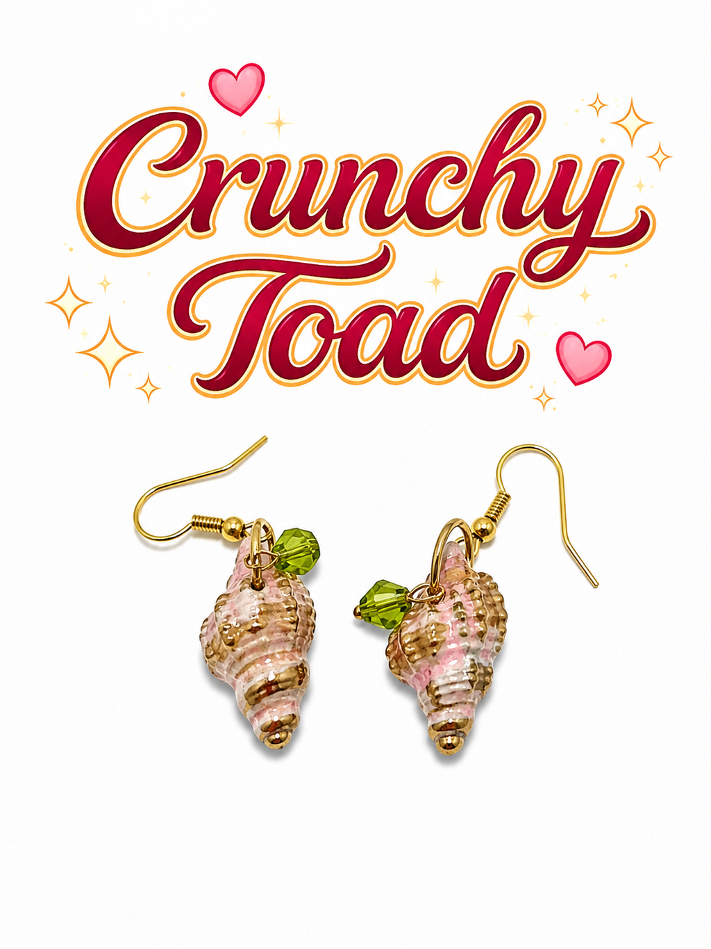 Conch Shell Earrings (Pink)