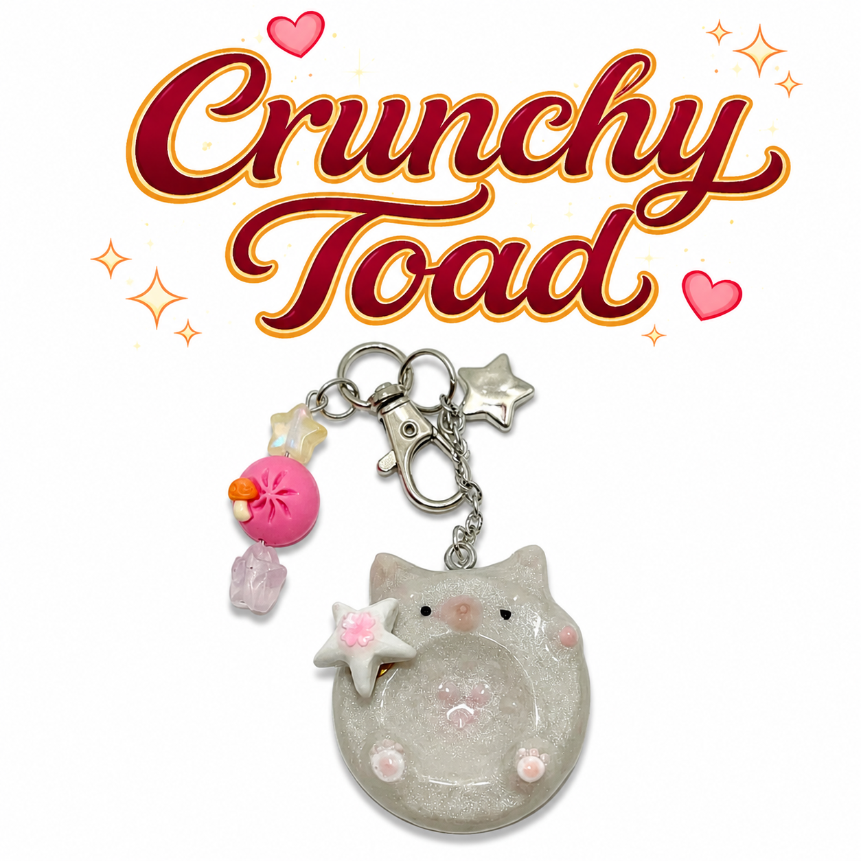Cat Worry Stone (Fidget/Charm/Keychain)
