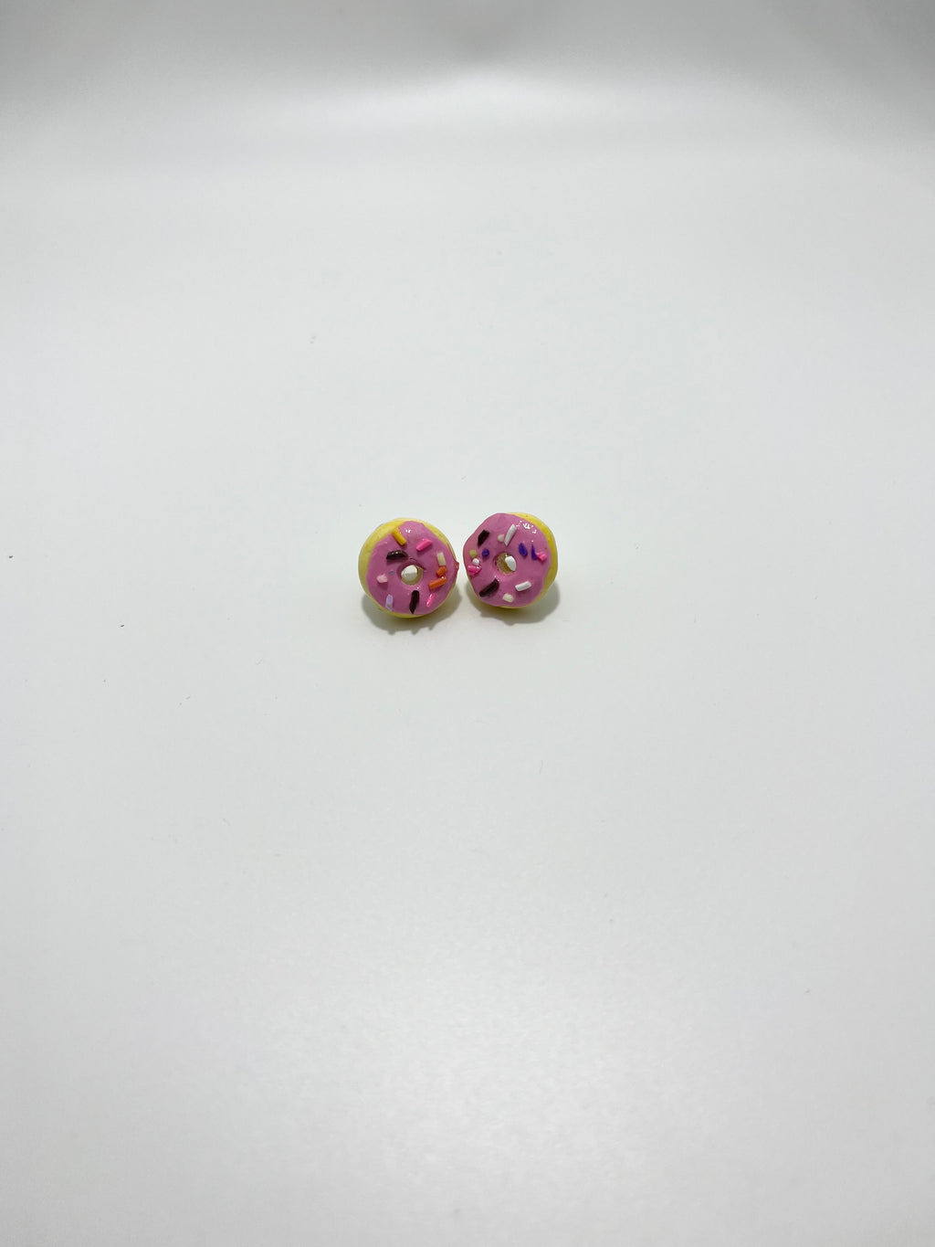 Donut Earrings (Pink W/Sprinkles)