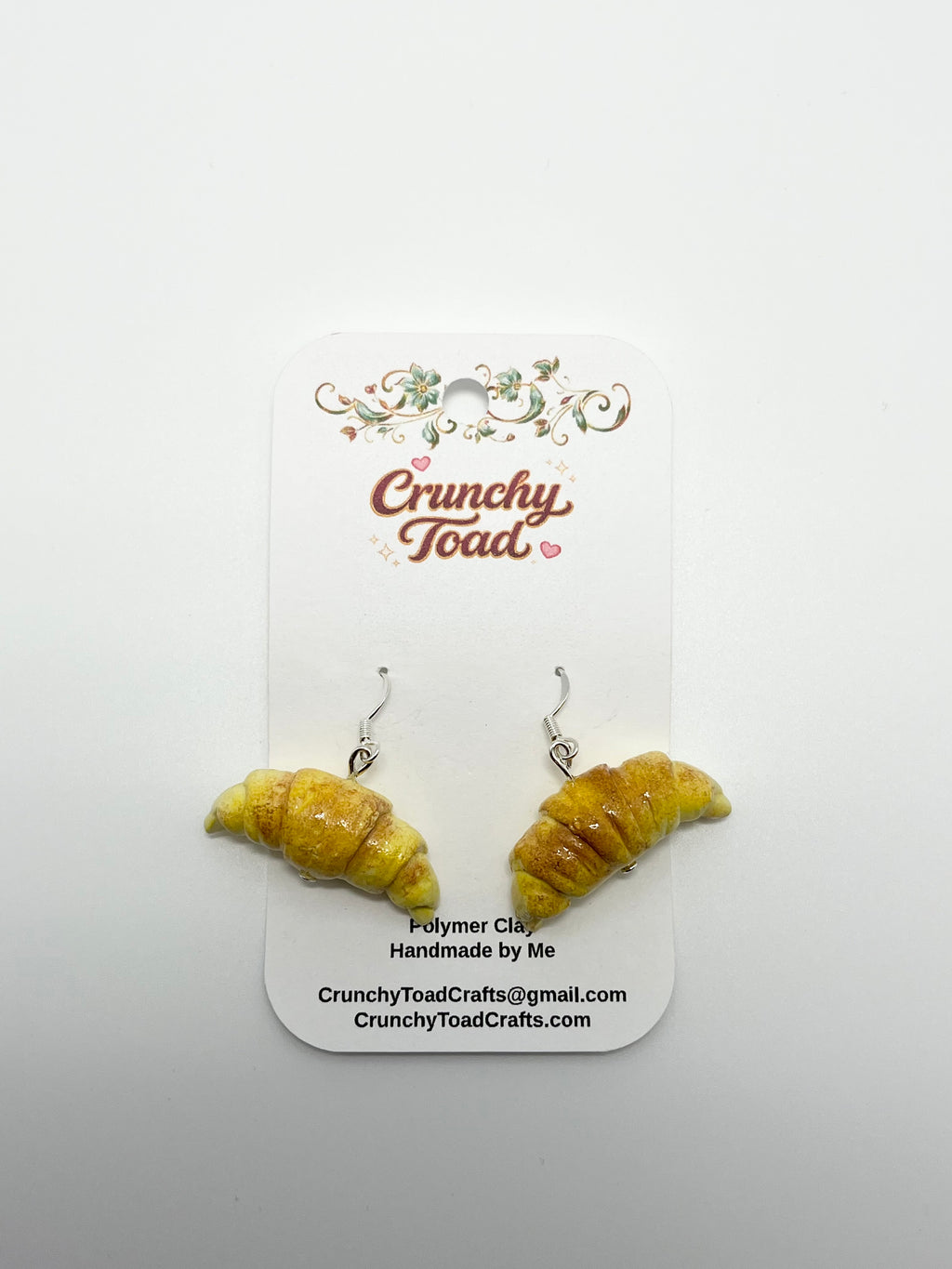 Croissant Earrings (Polymer Clay)