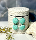 Scallop Shell Earrings (Mint Green)