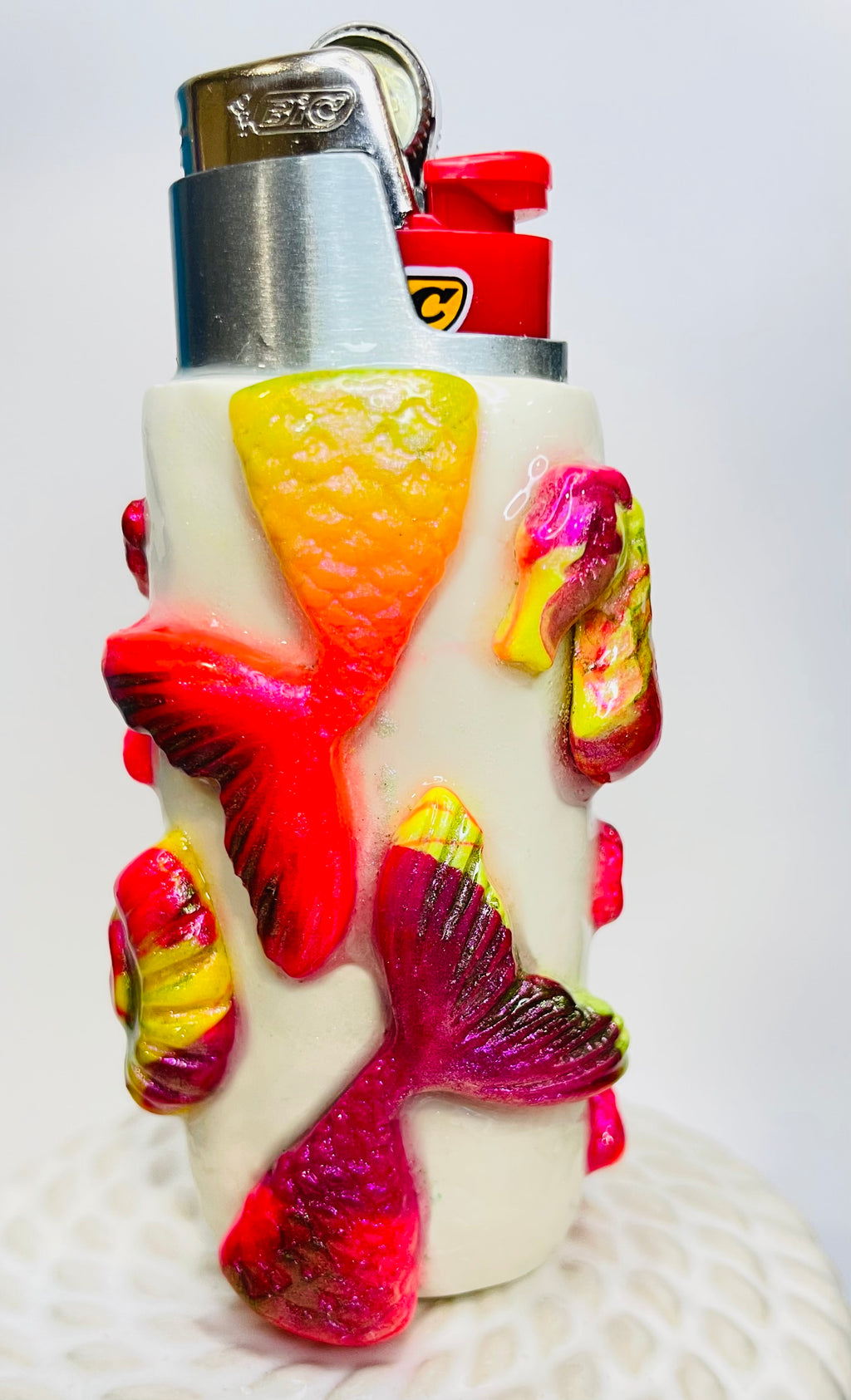 Colorful Mermaid Sea Shells Lighter Cover