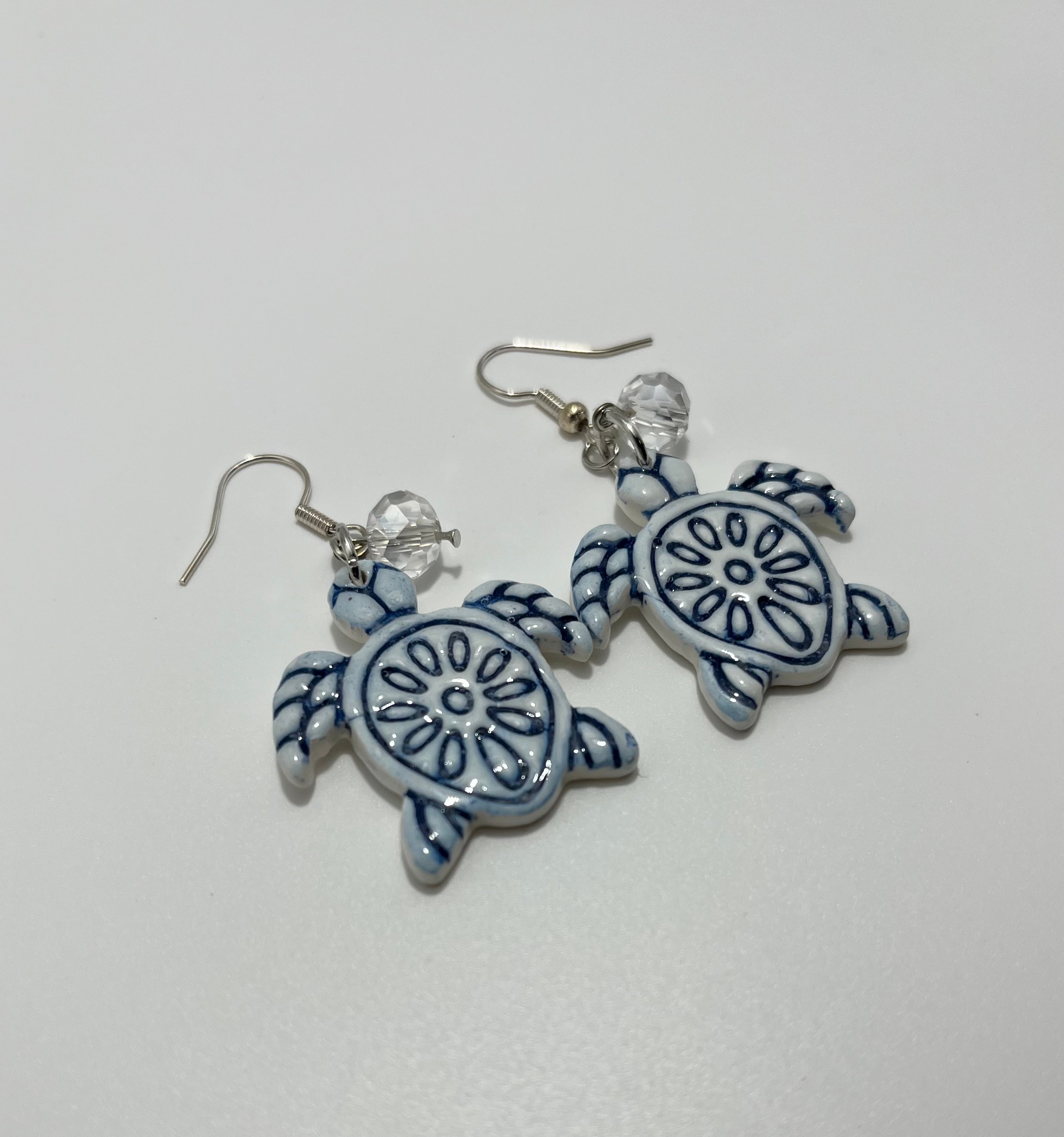 Turtle Earrings (Blue)