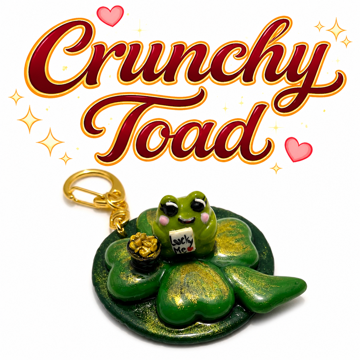 Cloverleaf Toad Charm (With Keychain)