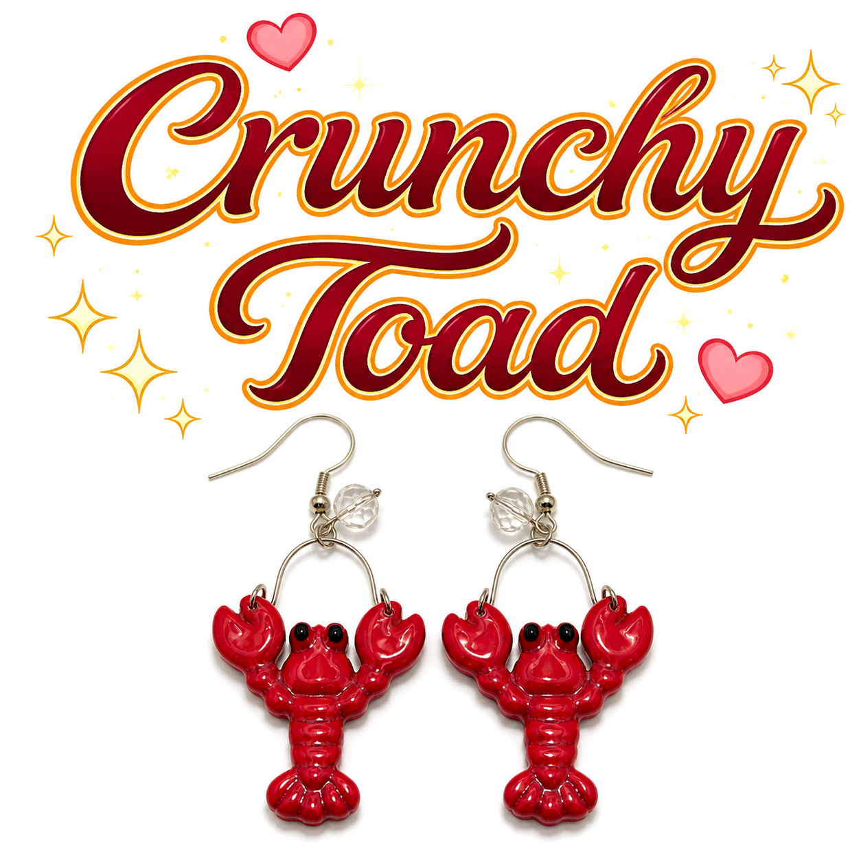 Lobster Earrings (Silver Color)