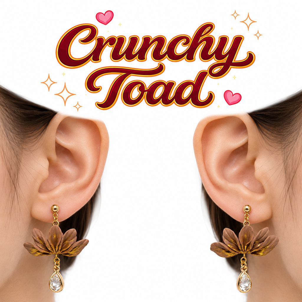 Brown Flower Earrings